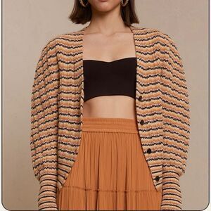 A.L.C. Cashew Rebekah Cardigan Multi Stripe